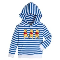 Disney Winnie The Pooh Striped Pullover Hoodie For Kids