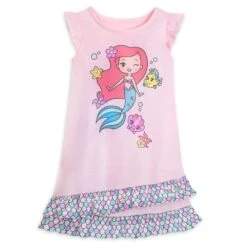 Disney Ariel And Flounder Nightshirt For Girls β The Little Mermaid