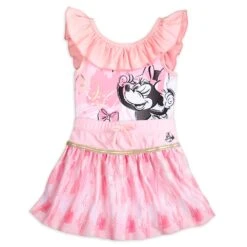 Disney Minnie Mouse Pink Swimsuit And Hair Scrunchie Set For Girls -Clothing Shop 5006046950293 3