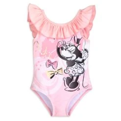Disney Minnie Mouse Pink Swimsuit And Hair Scrunchie Set For Girls -Clothing Shop 5006046950293 4