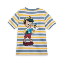 Disney Pinocchio And Jiminy Cricket Striped T-Shirt For Kids -Clothing Shop 5007048020047 2