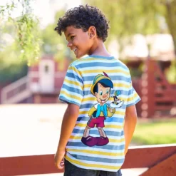 Disney Pinocchio And Jiminy Cricket Striped T-Shirt For Kids 5 Disney Pinocchio And Jiminy Cricket Striped T-Shirt For Kids -Clothing Shop 5007048020047 5