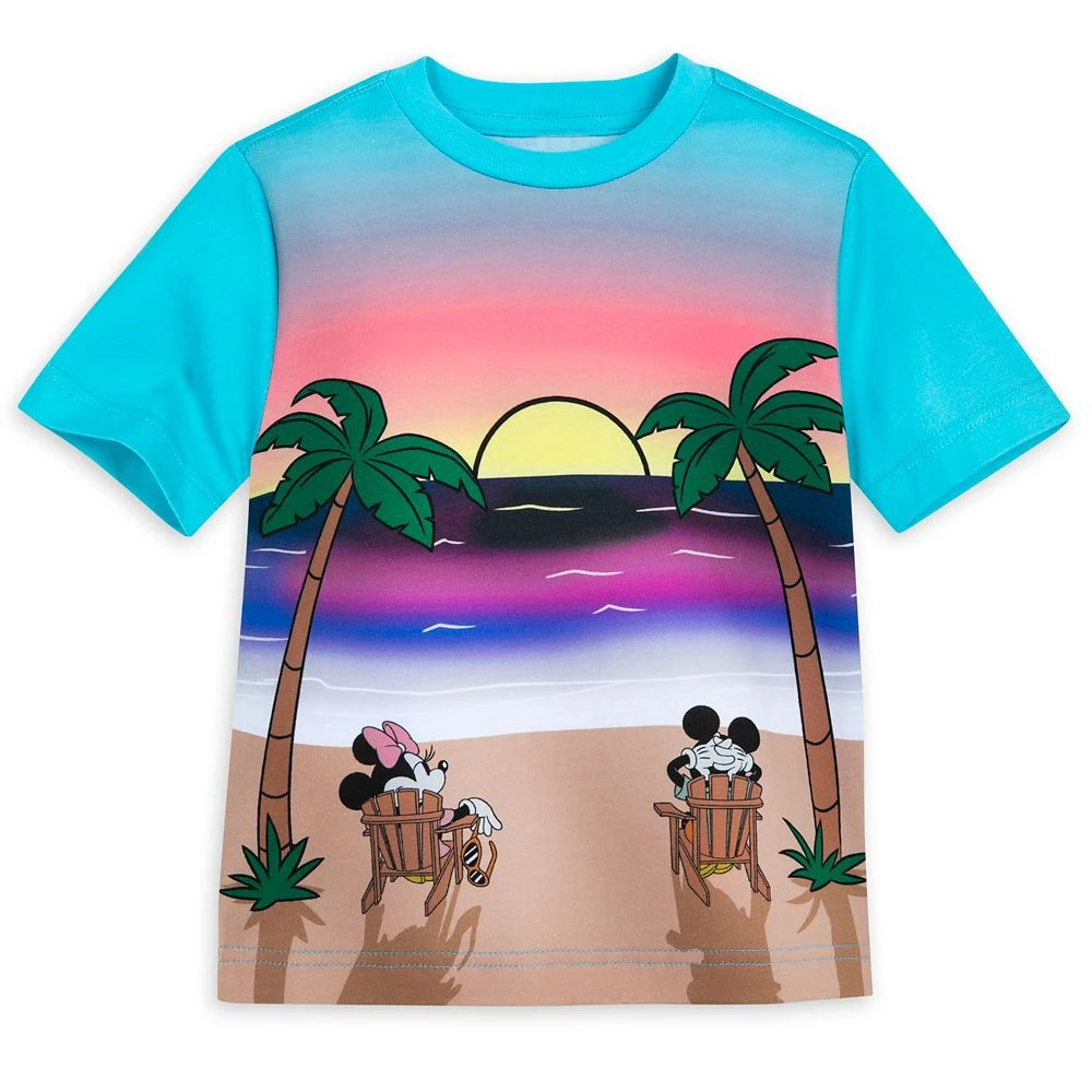 Mickey and Minnie Mouse Summer Beach T-Shirt for Kids Disney Mickey And Minnie Mouse Summer Beach T-Shirt For Kids -Clothing Shop 5007057390237