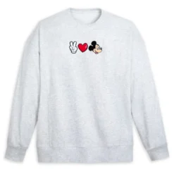 Disney Mickey Mouse ''Peace, Love, Mickey'' Pullover Sweatshirt For Women