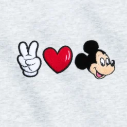 Disney Mickey Mouse ''Peace, Love, Mickey'' Pullover Sweatshirt For Women -Clothing Shop 5102057430347 3