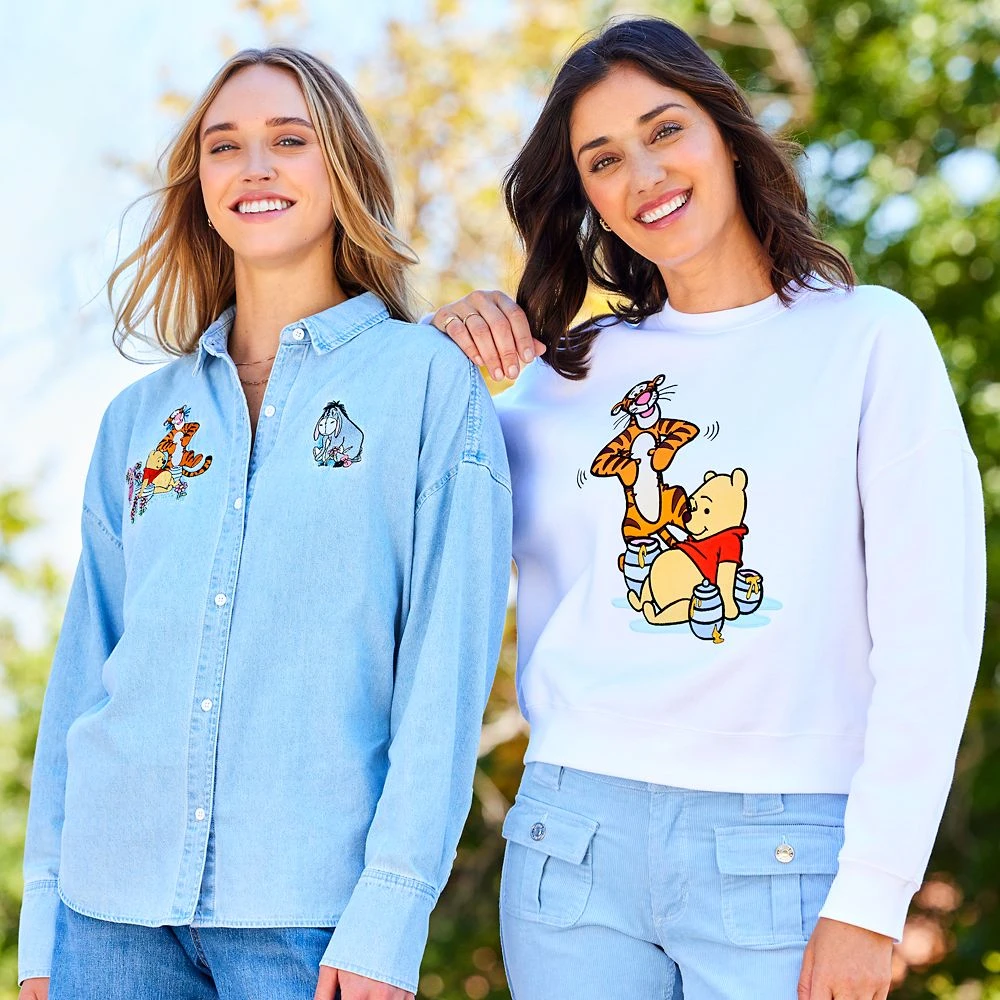 Winnie the Pooh and Tigger Semi-Cropped Sweatshirt for Women Disney Winnie The Pooh And Tigger Semi-Cropped Sweatshirt For Women -Clothing Shop 5102106030098 1