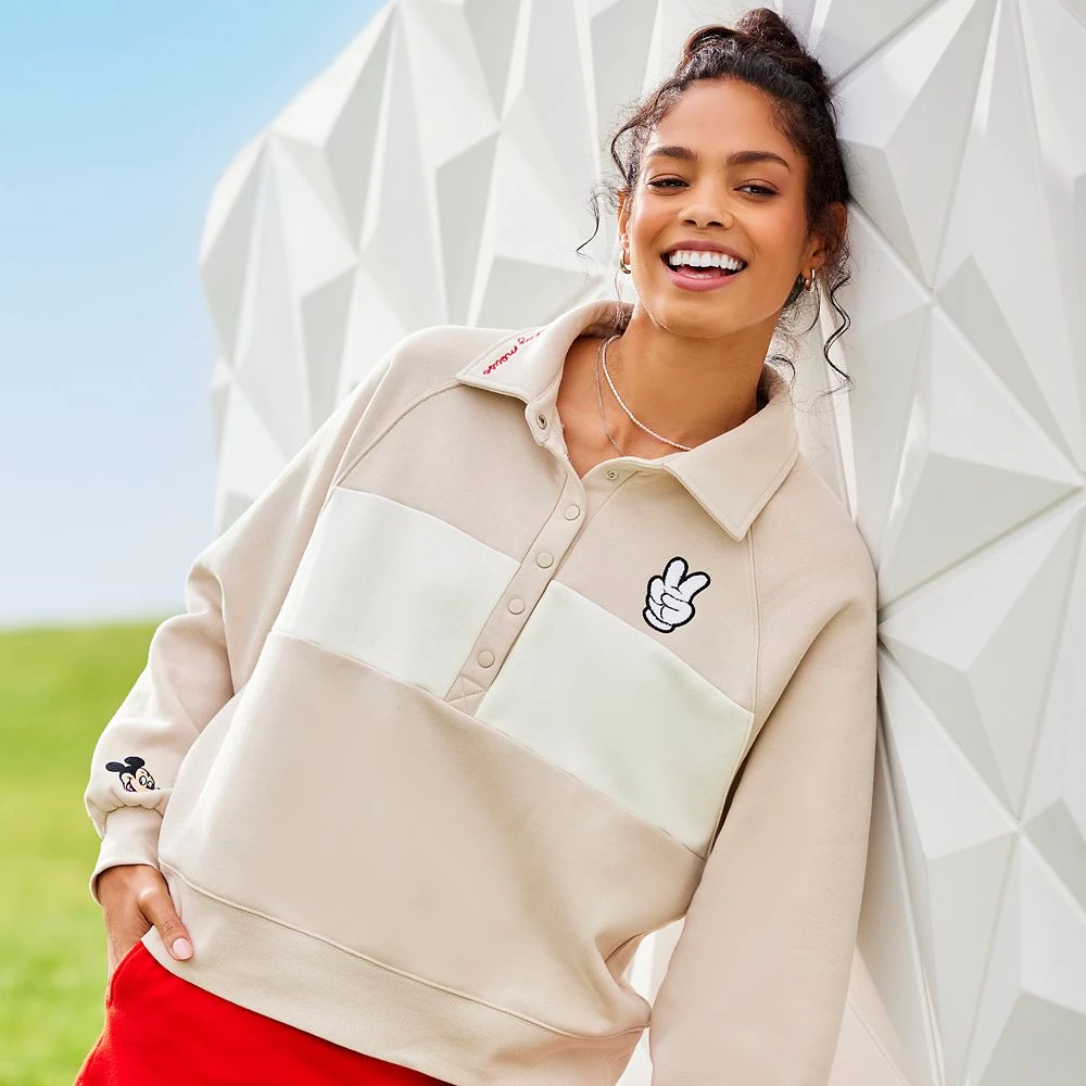 Mickey Mouse Peace Sign Sweatshirt for Women Disney Mickey Mouse Peace Sign Sweatshirt For Women -Clothing Shop 5106057430346 1