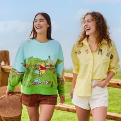 Disney Winnie The Pooh Long Sleeve Oxford Shirt For Women -Clothing Shop 5106106880233 7