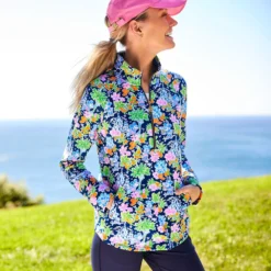 Mickey And Minnie Mouse Zip Pullover For Women By Lilly Pulitzer – Disney Parks -Clothing Shop 5106107140121 6