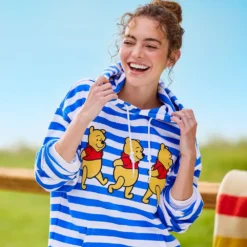 Disney Winnie The Pooh Striped Pullover Hoodie For Adults -Clothing Shop 5201059750216 4