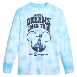 Mickey Mouse Icon And Cinderella Castle Long Sleeve Tie-Dye T-Shirt For Adults – Walt Disney World