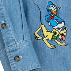 Disney Mickey Mouse And Friends Denim Shirt For Adults -Clothing Shop 5205057810228 3