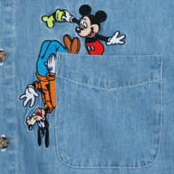 Disney Mickey Mouse And Friends Denim Shirt For Adults -Clothing Shop 5205057810228 4