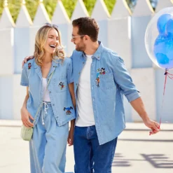 Disney Mickey Mouse And Friends Denim Shirt For Adults -Clothing Shop 5205057810228 5