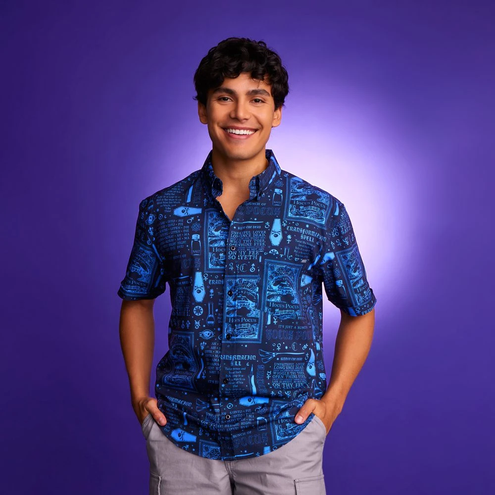 Hocus Pocus ''BOOOOOK'' Button Down Shirt for Adults by RSVLTS Disney Hocus Pocus ''BOOOOOK'' Button Down Shirt For Adults By RSVLTS -Clothing Shop 5205106430115 1