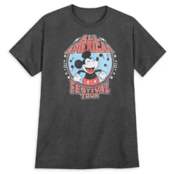 Disney Mickey Mouse All American Festival Tour T-Shirt For Adults
