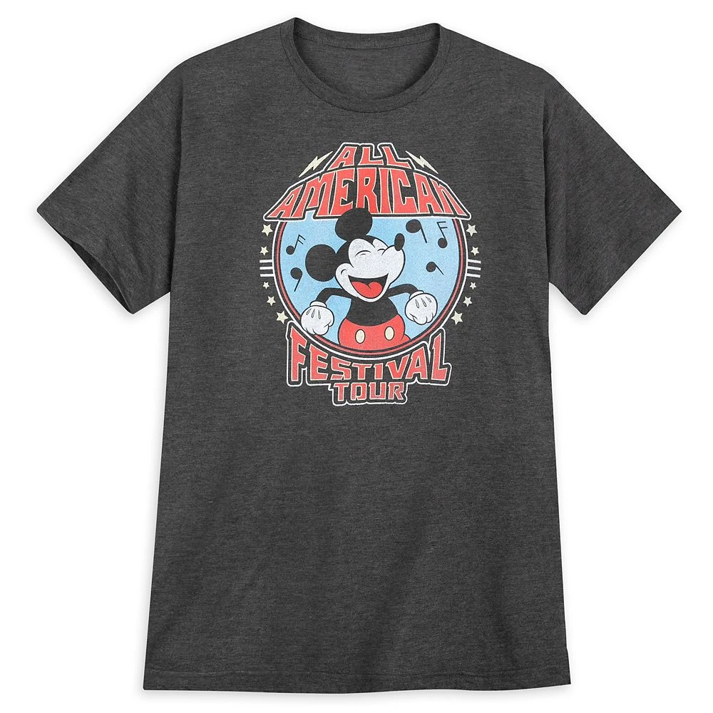 Mickey Mouse All American Festival Tour T-Shirt for Adults Disney Mickey Mouse All American Festival Tour T-Shirt For Adults -Clothing Shop 6720107063643