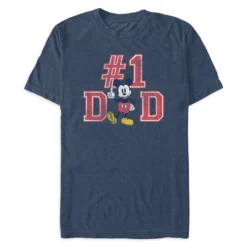 Disney Mickey Mouse ''#1 Dad'' Heathered T-Shirt For Men